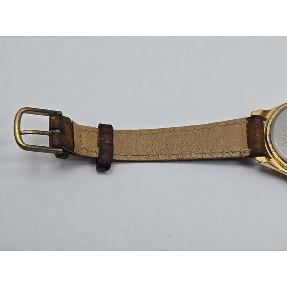 Rare Lorus Mickey & Pals Watch Gold Tone New Battery Leather Disney Characters main image 2